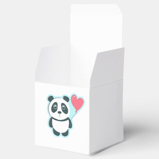 Panda met hartballon bedankdoosjes (Geopend)
