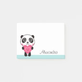 Panda met hartgepersonaliseerde naam post-it® notes (Voorkant)