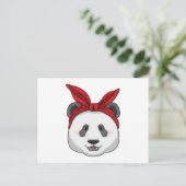 Panda met hoofddoek briefkaart (Staand voorkant)