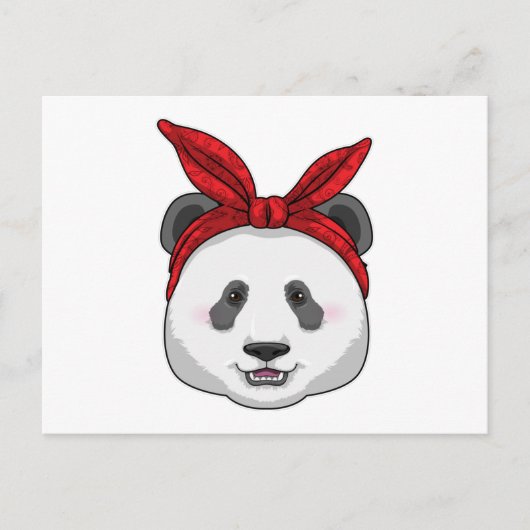 Panda met hoofddoek briefkaart (Voorkant)