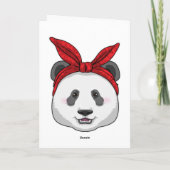 Panda met hoofddoek kaart (Achterkant)