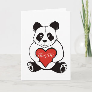Panda met huwelijkshuwelijkshuwelijksvrouw kaart