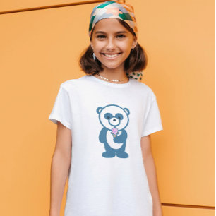 Panda met ijskap t-shirt