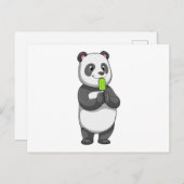 Panda met ijslolly briefkaart (Voorkant / Achterkant)