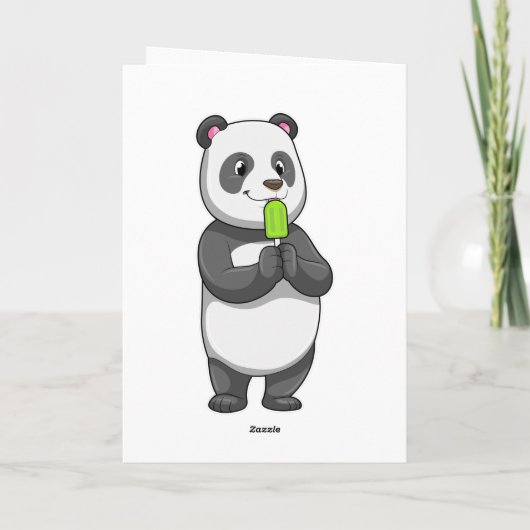 Panda met ijslolly kaart (Achterkant)