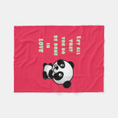 Panda met Inspirerend liefdescitaat Fleece Deken (Voorkant (Horizontaal))
