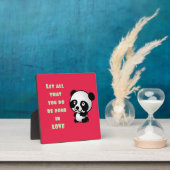 Panda met Inspirerend liefdescitaat Fotoplaat (Insitu)