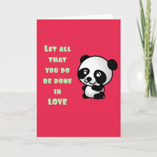 Panda met Inspirerend liefdescitaat Kaart