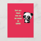 Panda met Inspirerend prijsopgave Briefkaart (Voorkant)