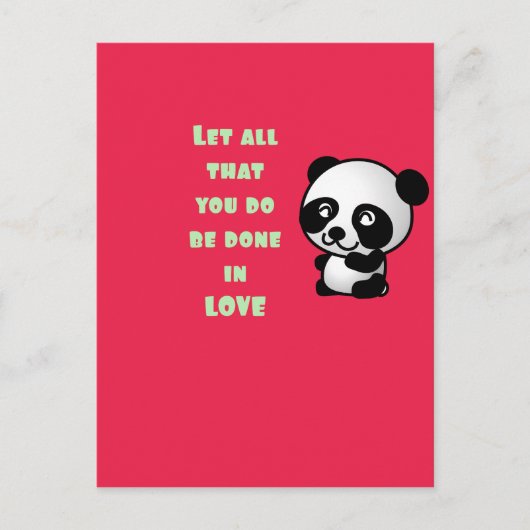 Panda met Inspirerend prijsopgave Briefkaart (Voorkant)