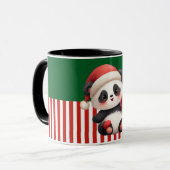 Panda met kerstornament mok (Voorkant links)