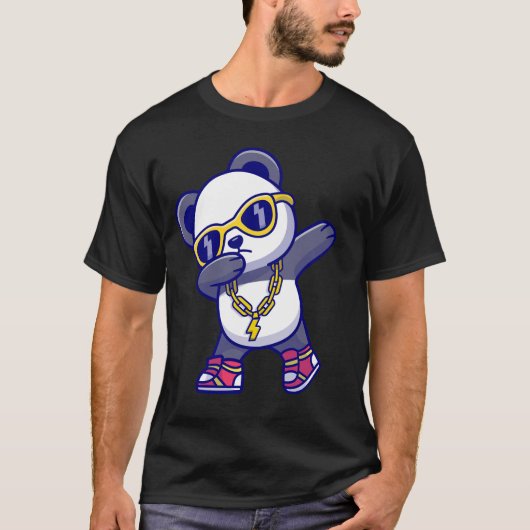 Panda met koele tinten t-shirt (Voorkant)