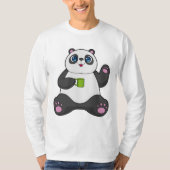 Panda met koffie-mok t-shirt (Voorkant)