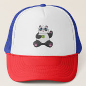 Panda met koffie-mok trucker pet (Voorkant)