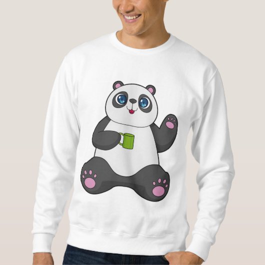 Panda met koffie-mok trui (Voorkant)
