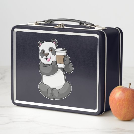 Panda met koffie om te gaan (In situ)