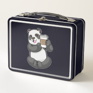 Panda met koffie om te gaan