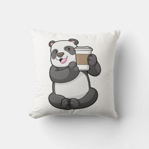 Panda met koffie om te gaan kussen