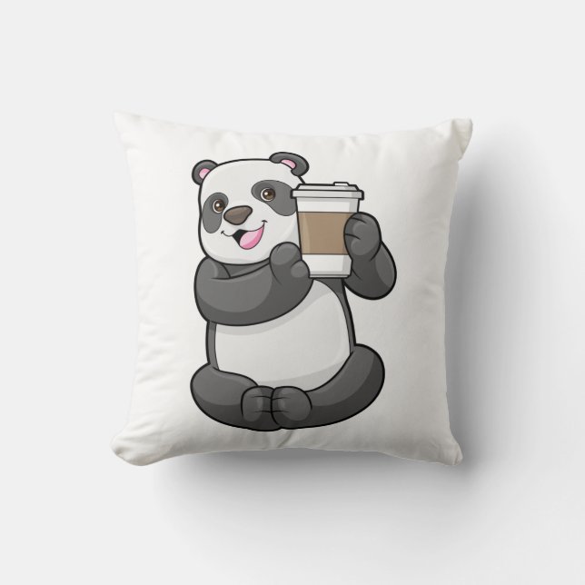 Panda met koffie om te gaan kussen (Voorkant)