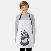Panda met koffie om te gaan schort (Gedragen)
