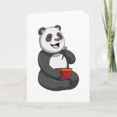 Panda met kom Ramen Kaart (Voorkant)