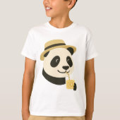 Panda met limonade jongens T-shirt (Voorkant)