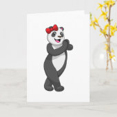 Panda met lint kaart (Gele Bloem)