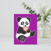 Panda met lolly briefkaart (Staand voorkant)