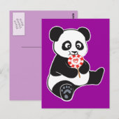 Panda met lolly briefkaart (Voorkant / Achterkant)