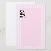 Panda met lolly briefpapier (Voorkant / Achterkant)