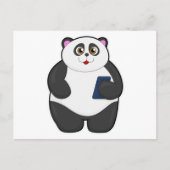 Panda met mobiele telefoon briefkaart (Voorkant)