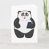 Panda met mobiele telefoon kaart (Voorkant)