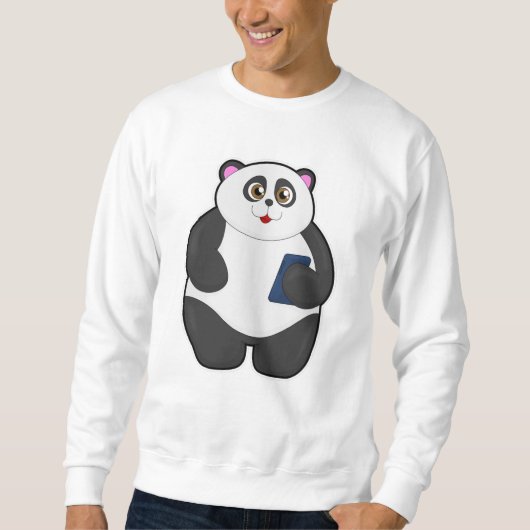 Panda met mobiele telefoon trui (Voorkant)