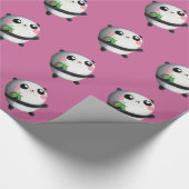 Panda met Mustaches Cadeaupapier (Hoek)