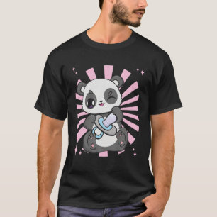 Panda met Pacifier Kawaii Panda Beer Cub Baby Spee T-shirt
