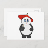 Panda met paraplu briefkaart (Voorkant / Achterkant)