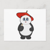 Panda met paraplu briefkaart (Voorkant)