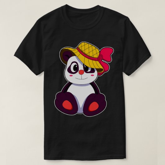 Panda met Pet T-shirt (Design voorkant)