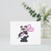 Panda met Pijltje bij Darts Briefkaart (Staand voorkant)