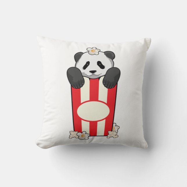 Panda met Popcorn Kussen (Voorkant)