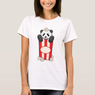 Panda met Popcorn T-shirt