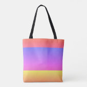 Panda met regenboogpastels op kleine wolken tote bag (Achterkant)