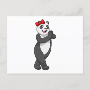 Panda met Ribbon Briefkaart