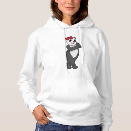 Panda met Ribbon Hoodie (Voorkant)