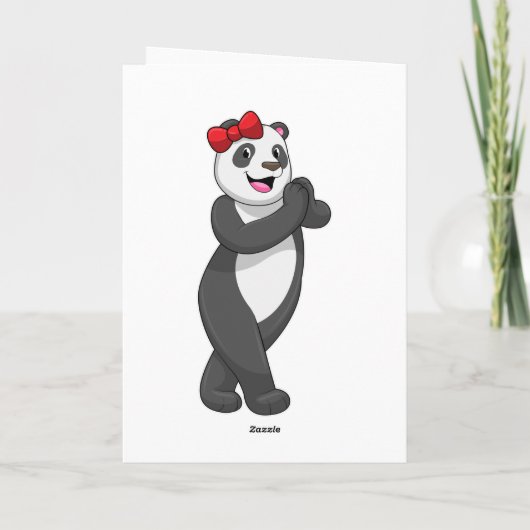 Panda met Ribbon Kaart (Achterkant)