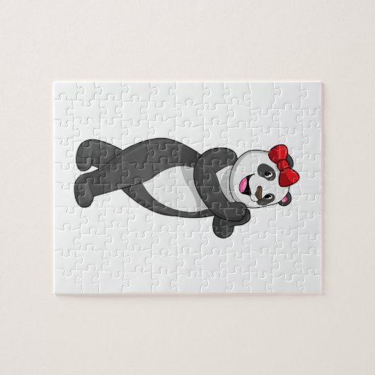Panda met Ribbon Legpuzzel (Horizontaal)