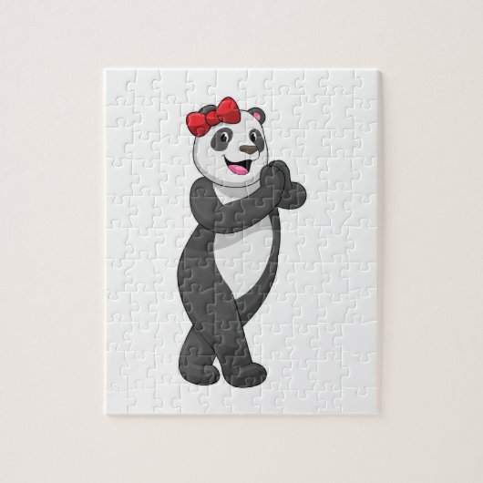 Panda met Ribbon Legpuzzel (Verticaal)