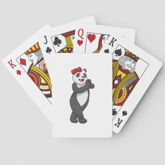 Panda met Ribbon Pokerkaarten (Achterkant)