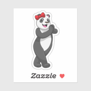 Panda met Ribbon Sticker