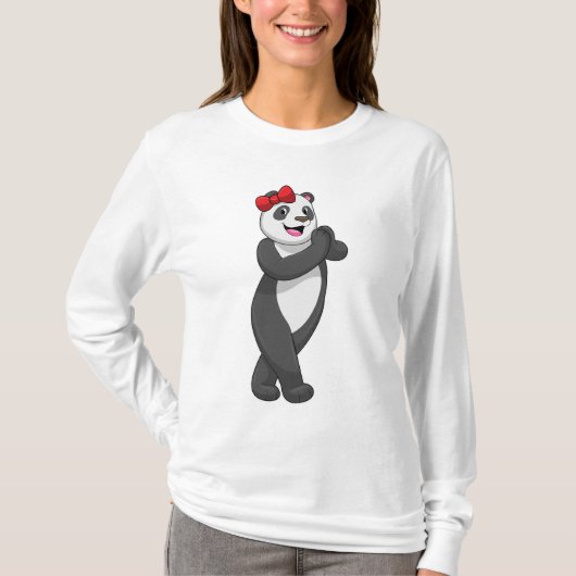 Panda met Ribbon T-shirt (Voorkant)